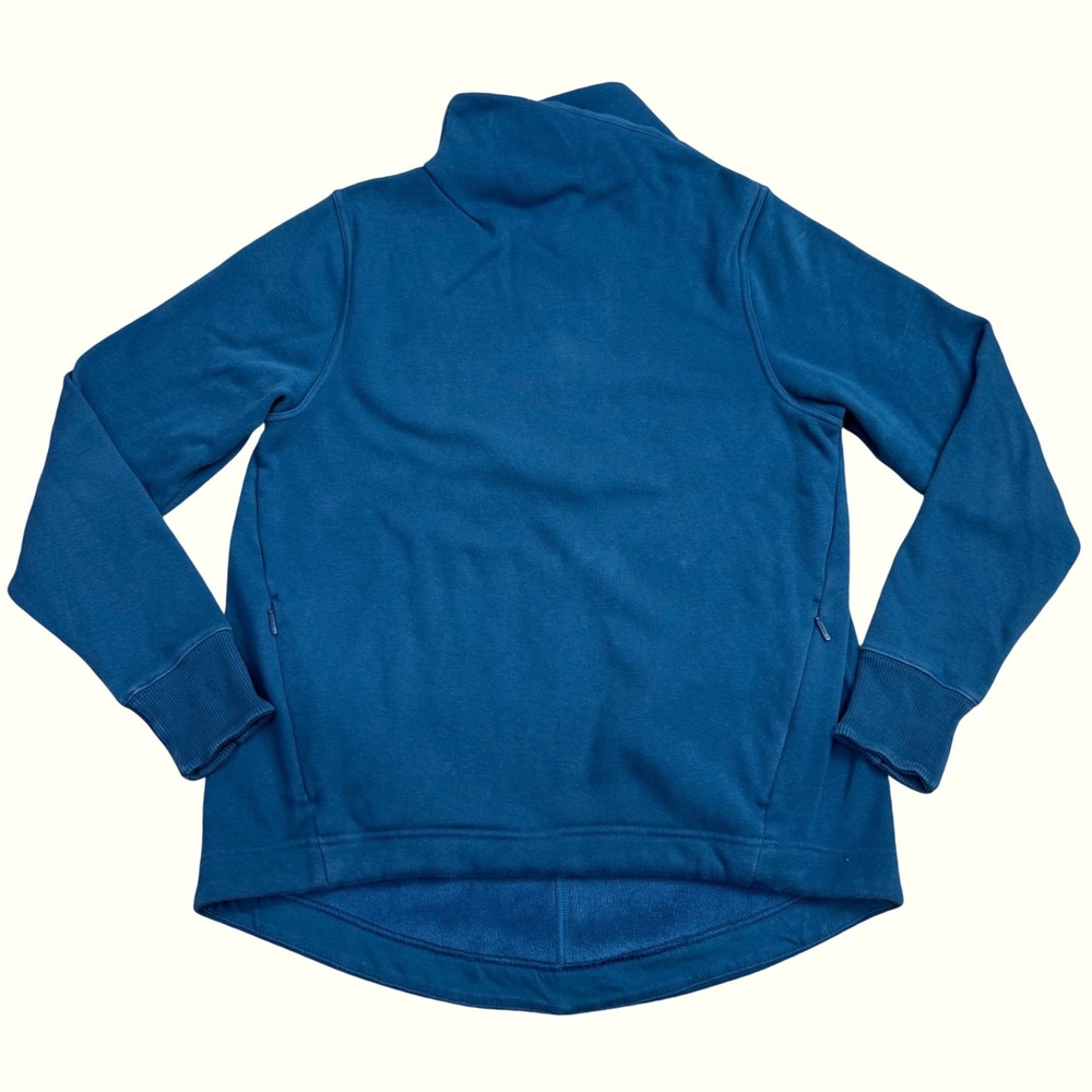 Athleta Cozy Karma II Sweatshirt Womens Medium Teal Cozy Outdoors Casual EUC